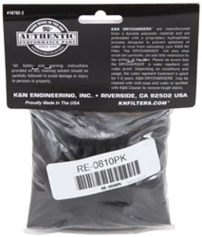 K&N Air Filter Wrap | Round Tapered, 9in Tall | RE-0810PK