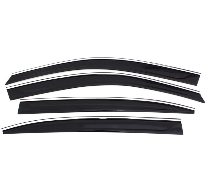 AVS 21-22 Jeep Grand Cherokee Ventvisor Low Profile Deflectors 4pc - Smoke w/Chrome Trim