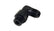 Vibrant -6AN Male Flare to Male -6AN ORB Swivel 90 Degree Adapter Fitting - Anodized Black