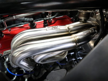aFe Power Twisted 304 Stainless Steel Header 2020 Chevy Corvette (C8) 6.2L V8 - Titanium Ceramic Coated | 48-34148-T