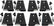 Kentrol 07-18 Jeep Wrangler JK Door Hinge Set 8 Pieces 4 Door - Powdercoat Black