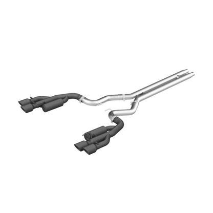 MBRP 2018-2023 Ford Mustang GT 5.0 3in Cat Back Quad Tip Race Version - Black | S7207BLK