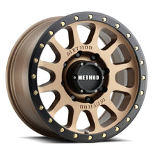 Load image into Gallery viewer, Method MR305 NV HD 18x9 +18mm Offset 8x6.5 130.81mm CB Method Bronze/Black Street Loc Wheel