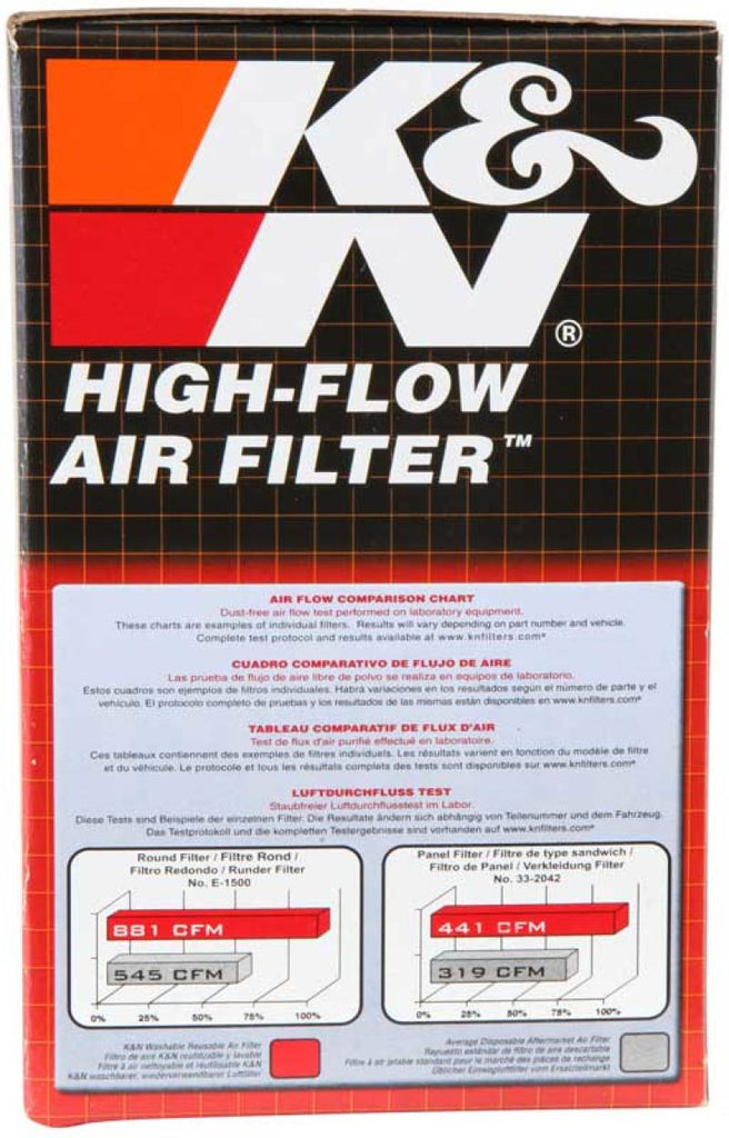 K&N Universal Air Filter - 2-7/16in Flange x 4-1/2in OD B x 4-5/16in OD-T x 4in Height