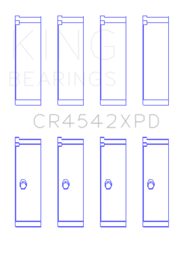 King Honda K-Series 2.0L/2.4L(Size STDX) XP Tri-Metal Performance Connecting Rod Bearing - Set of 4