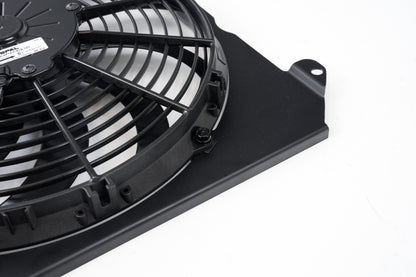 CSF Aluminum Fan Shroud with 12in SPAL Fan — 1992-2000 Honda Civic | 909 CFM, Black | 2858FB