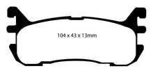 Load image into Gallery viewer, EBC 97-02 Ford Escort 2.0 Yellowstuff Rear Brake Pads