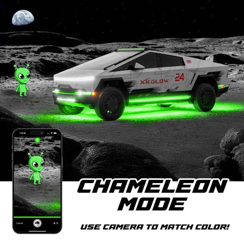 XK Glow Tesla Cybertruck XKMax LED Underglow Light Kit w/ RGBW Chasing Lights