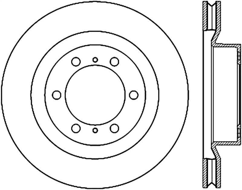 StopTech 10-17 Lexus GX460 / 10-17 Toyota 4Runner Cryo Slotted Front Right Sport Brake Rotor