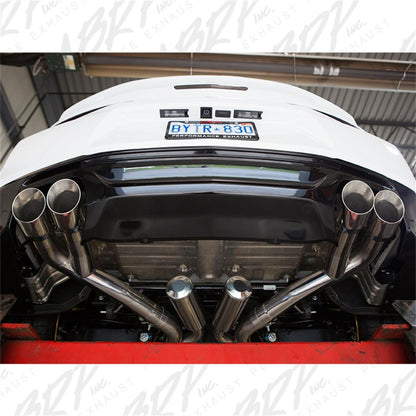 MBRP 2016-2024 Chevy Camaro V8 6.2L 6spd 3in T409 Race Dual Cat Back w/ 4.5in Quad Dual Wall Tips | S7033409