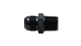 Vibrant -8 AN to 1/2 in NPT Straight Adapter Fitting | 6061 Aluminum | 10225
