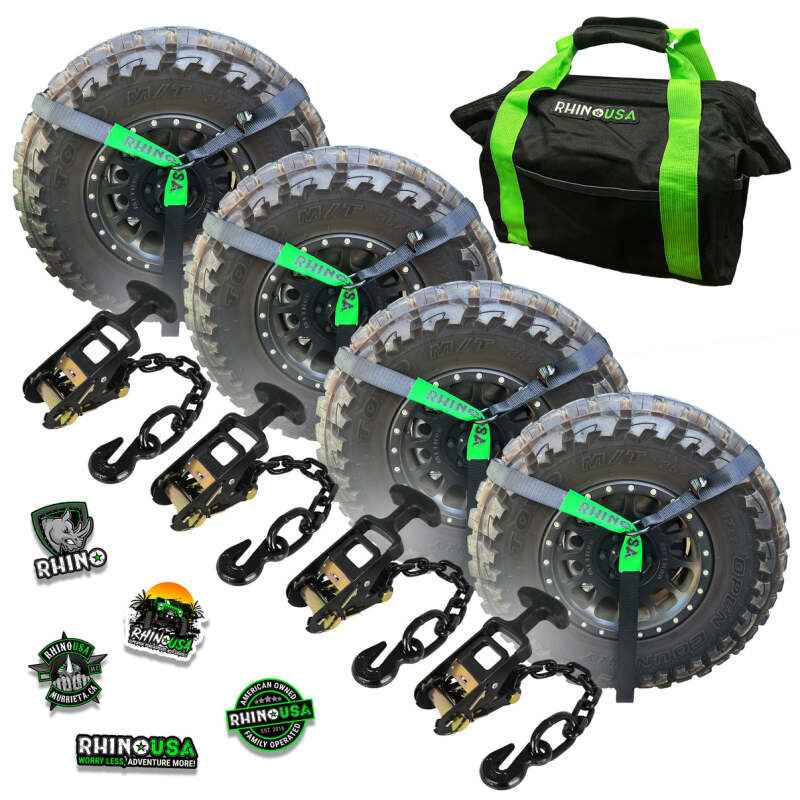 Rhino USA Lasso Straps; Basket Straps - Black