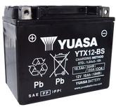 Yuasa YTX12-BS Maintenance Free AGM 12-Volt Battery w/Bottle