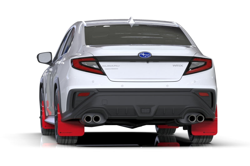 Rally Armor 22-24 Subaru WRX Red UR Mud Flap w/Black Logo