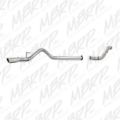 MBRP 11-14 Ford 6.7L F-250/350/450 4in Filter Back Single Side Exit Alum and Down Pipe Exhaust | S6284AL