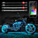 XK Glow Strip Million Color XKCHROME Smartphone App ATV/Motorcycle LED Light Kit 10XPod + 8X10In