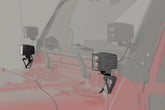 LED Light Mount | Lower Windshield | Pod | Jeep Wrangler TJ (97-06)/Wrangler Unlimited (04-06) 