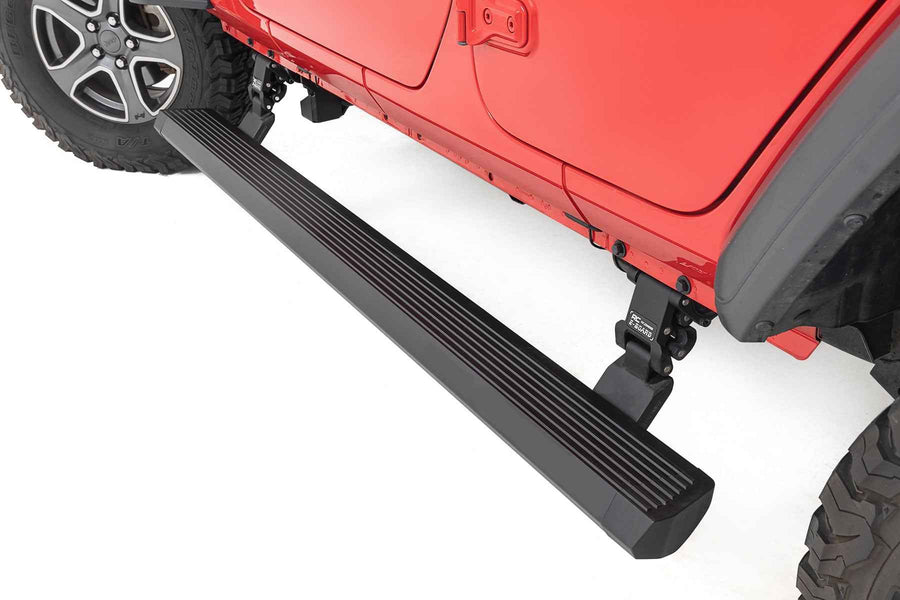 Rough Country Power Running Boards | Dual Electric Motor | 4 Door | Jeep Wrangler JL (2018-2026) PSR610430A