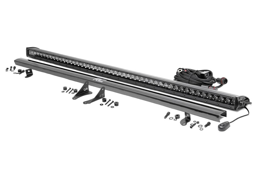 LED Light Kit | Cowl Mount | 50" Black Single Row | Jeep Gladiator JT/Wrangler JL (18-26)
