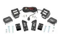 LED Light Kit | "A" Pillar Mount | 2" Black Pair | Spot | Polaris RZR PRO XP 
