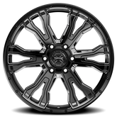Torque Prime | Gloss Black w/Milled Accent | 20x9 | 6x5.5 | -12mm