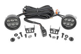 LED Light Kit | Ditch Mount | 3.5" Black Round Pair | Amber DRL | Ford Bronco (21-26)