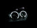 ANZO 2005-2007 Ford Focus Projector Headlights w/ Halo Black
