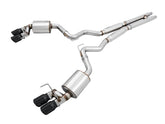 AWE Tuning 2018+ Ford Mustang GT (S550) Cat-Back Exhaust - Touring Edition (Quad Diamond Black Tips)