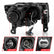 ANZO 2017-2018 Jeep Grand Cherokee Projector Headlights w/ Plank Style Switchback - Black w/ Amber