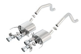 Borla 15 Chevy Corvette C7 ZO6 6.2L w/o AFM w/ NPP ATAK Quad RD RL AC Tips Center Rear Exit Exhaust