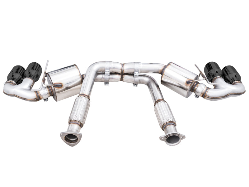 AWE Tuning 2020 Chevrolet Corvette (C8) Touring Edition Exhaust - Quad Diamond Black Tips