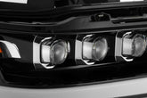 AlphaRex 19-20 Ram 1500HD NOVA LED Proj Headlights Plank Style Gloss Blk w/Activ Lght/Seq Signal/DRL