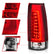 ANZO 1999-2000 Cadillac Escalade LED Taillights Chrome Housing Red/Clear Lens Pair