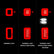 ANZO 19-21 Chevy Silverado Work Truck Full LED Taillights Blk Housing Smoke Lens G2 (w/C light Bars)