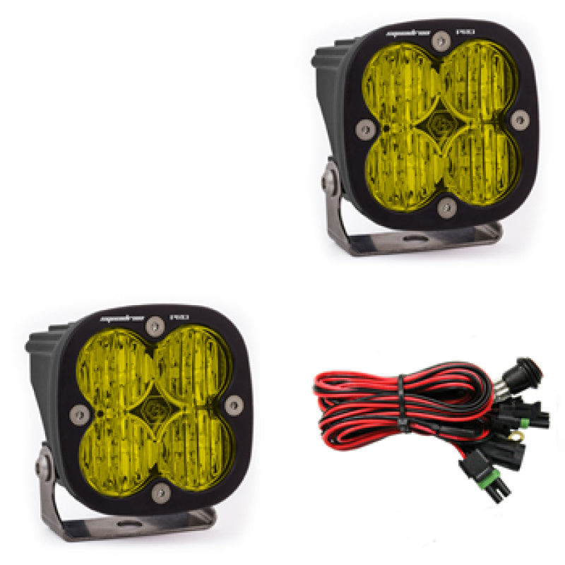 Baja Designs Squadron Pro Series Wide Cornering Pattern LED Light Pods - Amber