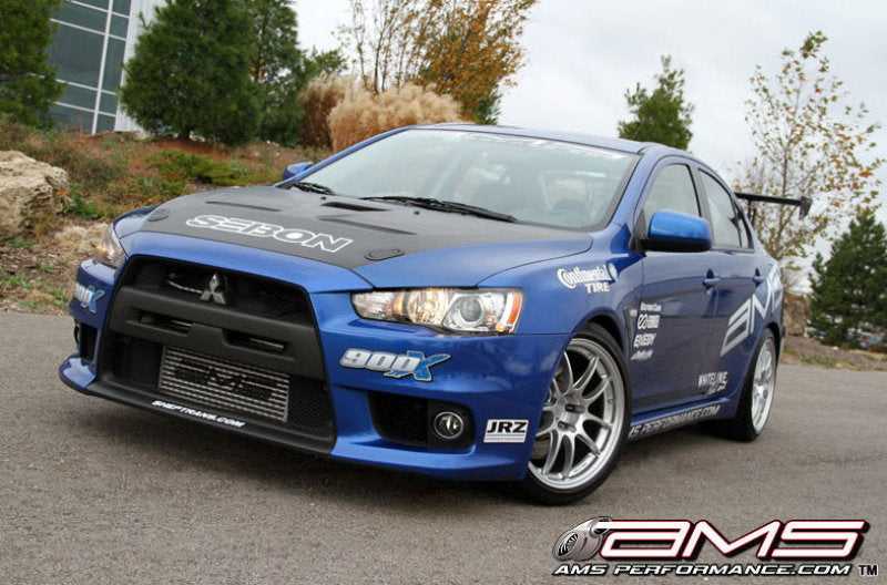 AMS Performance 08-15 Mitsubishi EVO X Front Mount Intercooler w/Modular Cast End Tanks & Logo