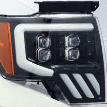 Load image into Gallery viewer, AlphaRex 09-14 Ford F-150 NOVA LED Proj Headlights Plank Style Gloss Black w/Activ Light/Seq Signal