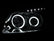 ANZO 2006-2008 Toyota Rav4 Projector Headlights w/ Halo Black