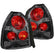 ANZO 1996-2000 Honda Civic Taillights Black