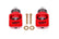 BMR Chevy SS and Pontiac G8 Motor Mount Kit (Polyurethane) Red