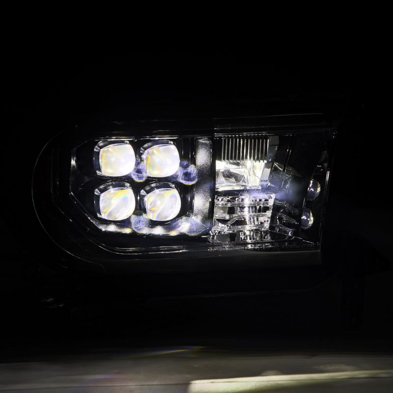 AlphaRex 07-13 Toyota Tundra NOVA LED Proj Headlights Alpha-Black w/Activ Light/Seq Signal/DRL