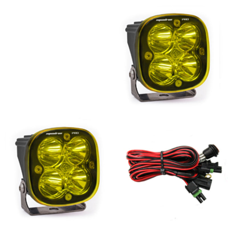 Baja Designs Squadron Pro Series Spot Pattern LED Light Pods - Amber