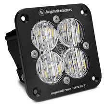 Load image into Gallery viewer, Baja Designs Squadron Sport Black Wide Cornering Pattern Flush Mount LED Light Pod - Clear