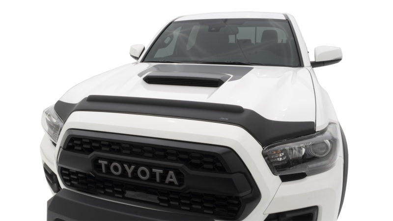 AVS 16-18 Toyota Tacoma Aeroskin II Textured Low Profile Hood Shield - Black