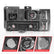 ANZO 88-98 Chevrolet C1500 Crystal Headlights w/Light Bar Chrome Housing w/ Signal Side Markers 8Pcs