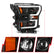 ANZO 2015-2017 Ford F-150 Projector Headlights w/ Plank Style Switchback Black w/ Amber