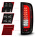ANZO 15-21 Chevrolet Colorado Full LED Tail Lights w/ Red Lightbar Black Housing Smoke Lens