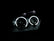 ANZO 2005-2007 Ford Focus Projector Headlights w/ Halo Black