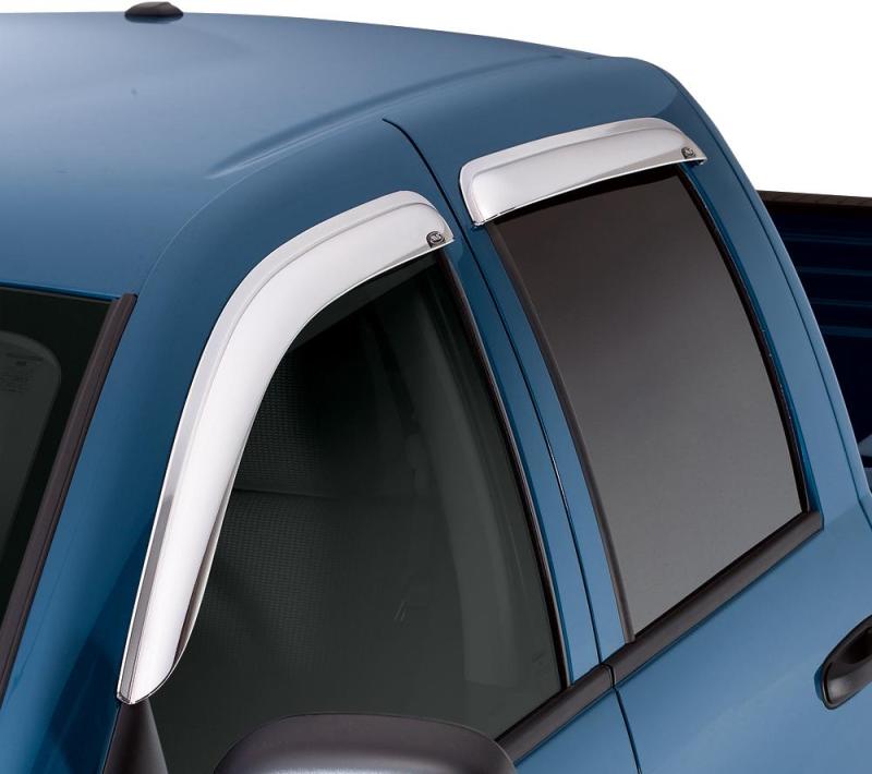 AVS 15-18 Chevy Silverado 2500 Crew Cab Ventvisor Front & Rear Window Deflectors 4pc - Chrome