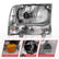 ANZO 2000-2004 Ford Excursion Crystal Headlights Black